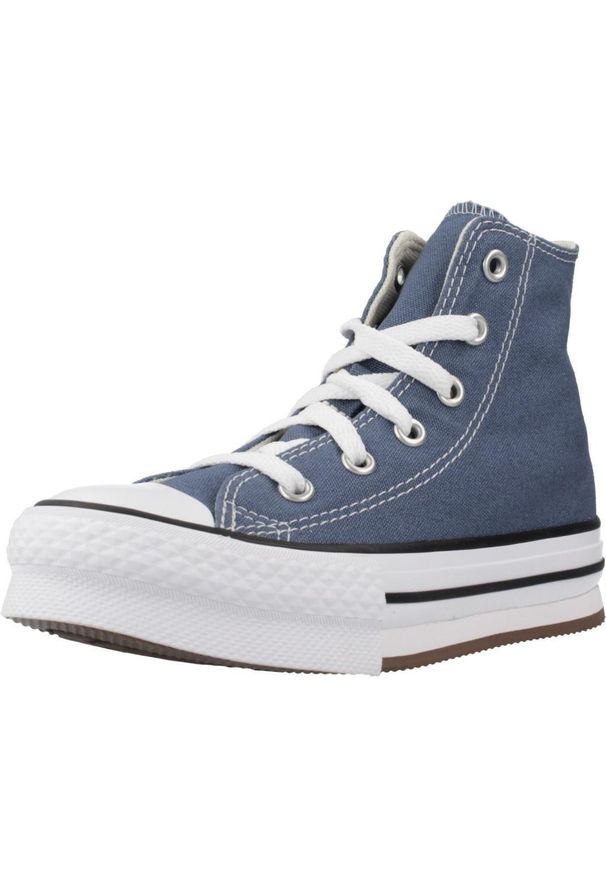 Converse - Kapcie CONVERSE CHUCK TAYLOR ALL STAR EVA LIFT HI Niebieski. Okazja: na co dzień. Kolor: niebieski. Materiał: tkanina. Model: Converse All Star
