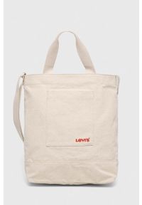 Levi's® - Levi's torba bawełniana kolor beżowy. Kolor: beżowy. Materiał: bawełna #1