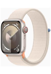 APPLE - Smartwatch Apple Watch 9 GPS+Cellular 41mm aluminium Księżycowa Poświata | Księżycowa Poświata opaska sportowa. Rodzaj zegarka: smartwatch. Materiał: materiał. Styl: sportowy #1
