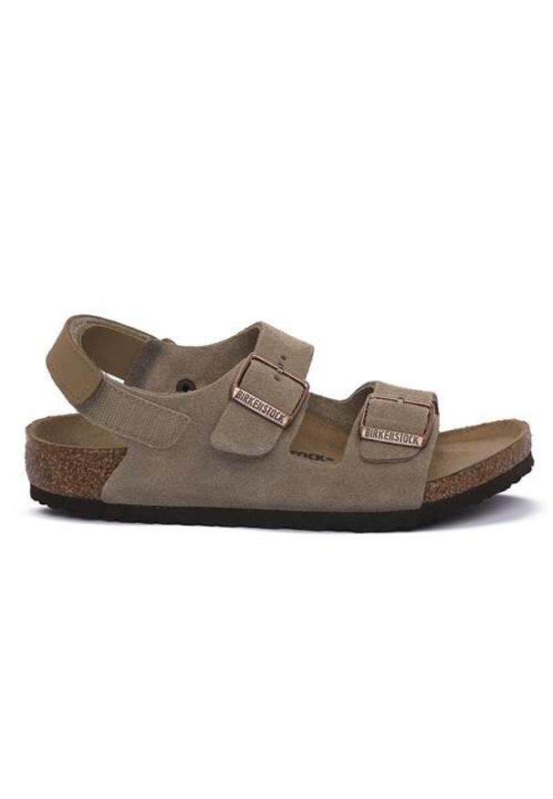 Buty do chodzenia dla dzieci Birkenstock Milano. Zapięcie: klamry. Kolor: beżowy. Materiał: syntetyk, materiał. Sezon: lato
