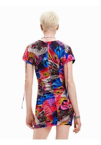 Desigual Sukienka codzienna Dijon 23SWVK45 Kolorowy Slim Fit. Okazja: na co dzień. Materiał: syntetyk. Wzór: kolorowy. Typ sukienki: proste. Styl: casual