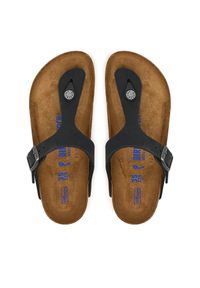 Japonki Birkenstock. Kolor: czarny. Materiał: len #1