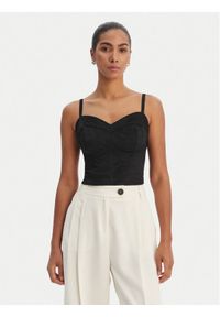 Guess Top W6RH03 WJ472 Czarny Slim Fit. Kolor: czarny. Materiał: syntetyk #1