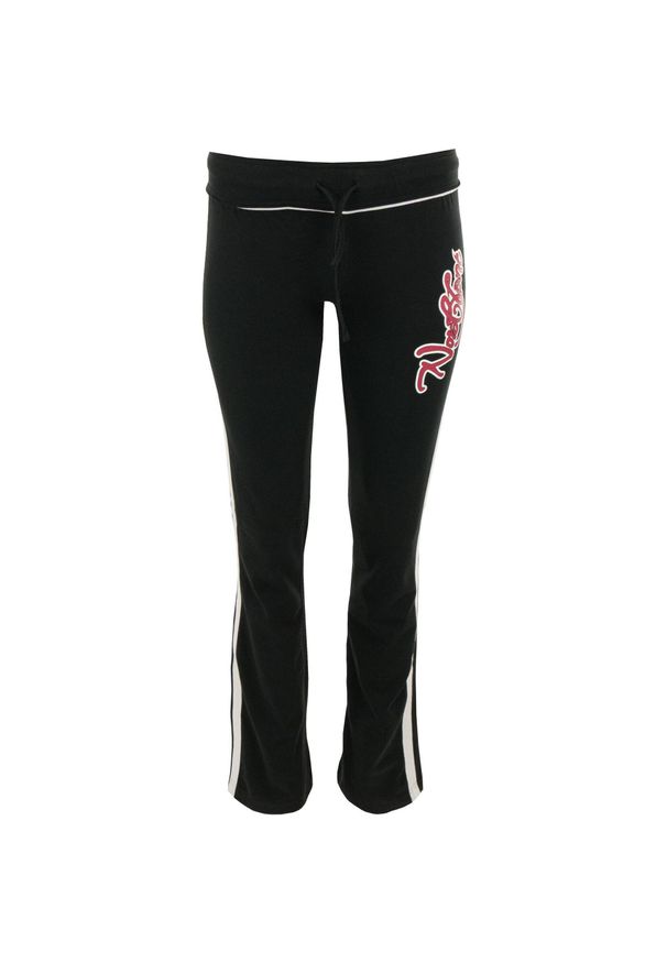 NORBERT BLANC SPORTS - Spodnie dresowe damskie Nordblanc czarne 38. Kolor: czarny, biały, wielokolorowy. Materiał: dresówka. Długość: długie