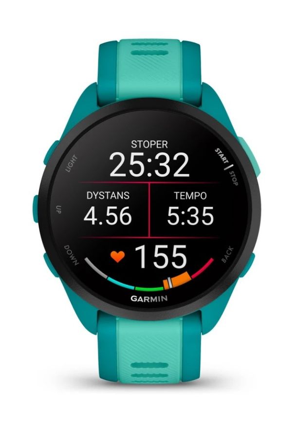 GARMIN - Garmin Forerunner 165 Music Turkusowy. Kolor: turkusowy