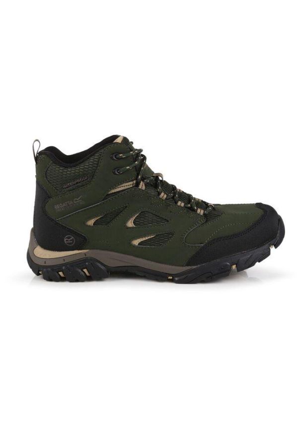 Buty trekkingowe męskie HolcombeIEP Mid Regatta. Kolor: zielony. Sport: turystyka piesza