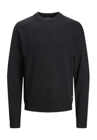 Jack & Jones - Jack&Jones Sweter 12236774 Czarny Regular Fit. Kolor: czarny. Materiał: bawełna