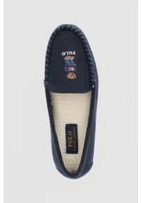 Polo Ralph Lauren Kapcie Dezi V Bear kolor granatowy. Nosek buta: okrągły. Kolor: niebieski. Materiał: guma #5