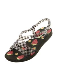 Sandałki W kratkę Ipanema 83200 Sandał Kids EXP Strawberry bezbarwne. Okazja: na plażę. Materiał: guma. Wzór: kratka #4