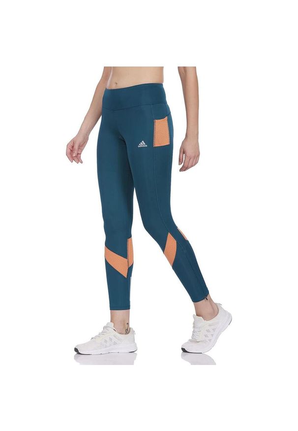 Legginsy treningowe damskie Adidas Own The Run. Kolor: zielony. Materiał: poliester, elastan. Sport: bieganie