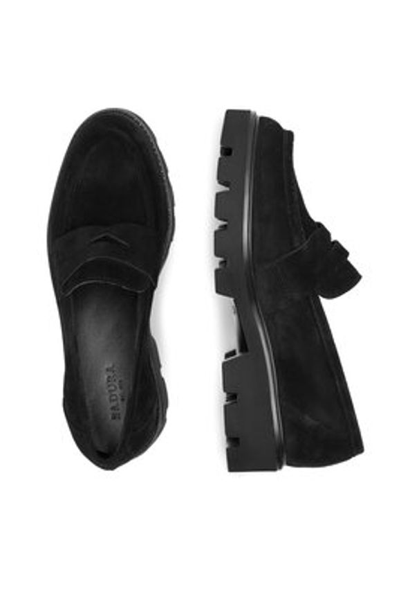 Badura Mokasyny AMANTEA-28180LM Czarny. Kolor: czarny. Materiał: zamsz, skóra