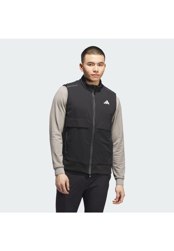 Adidas - Kamizelka Ultimate365 Tour Frostguard z suwakiem na całej długości. Kolor: czarny. Sport: golf