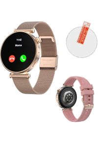 Active Band - Smartwatch zegarek damski HK-41 złoty AMOLED. Rodzaj zegarka: smartwatch. Kolor: złoty