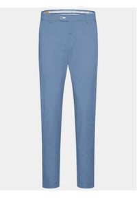 Bugatti Spodnie materiałowe 4890 36301 Niebieski Slim Fit. Kolor: niebieski. Materiał: materiał #6
