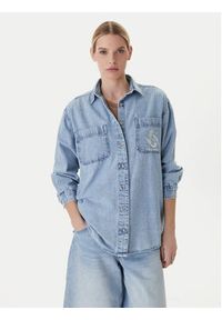 Billabong Koszula jeansowa Down The Coast EBJWT00122 Niebieski Oversize. Kolor: niebieski. Materiał: bawełna #4