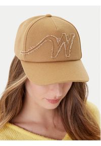 Weekend Max Mara Czapka z daszkiem Rugiada 2525576054 Brązowy. Kolor: brązowy. Materiał: materiał, bawełna