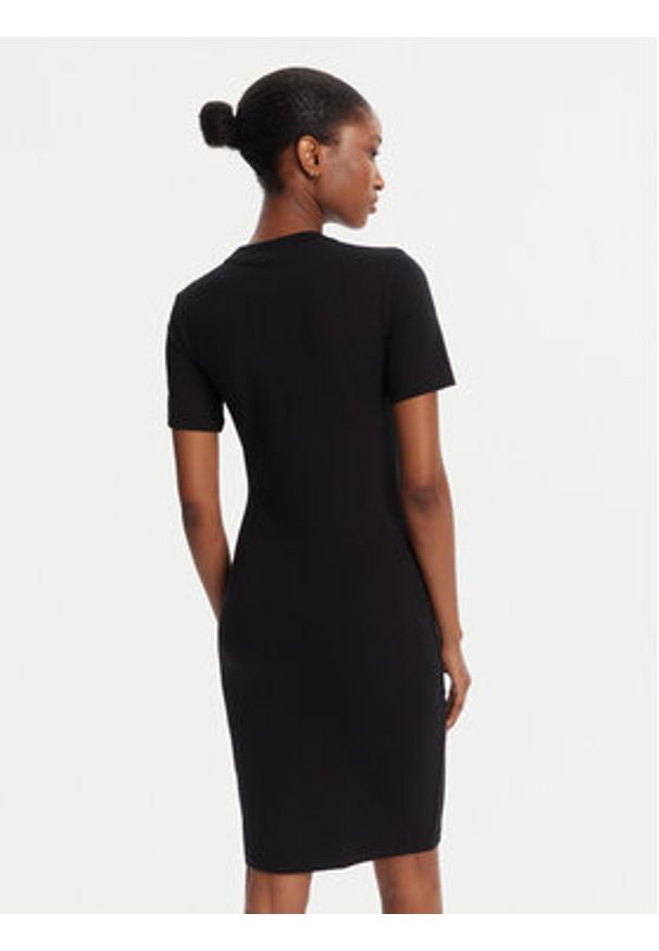 Versace Jeans Couture Sukienka codzienna 79HAOE05 CJ02E Czarny Slim Fit. Okazja: na co dzień. Kolor: czarny. Materiał: bawełna. Typ sukienki: proste. Styl: casual