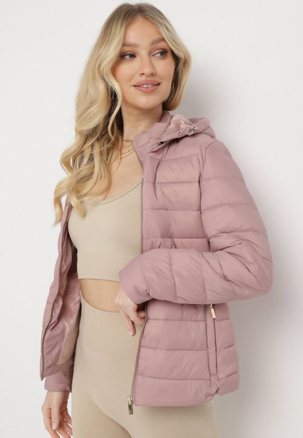 Born2be - Różowa Kurtka Ryrvyra. Kolor: różowy. Materiał: polar. Sezon: jesień. Styl: klasyczny