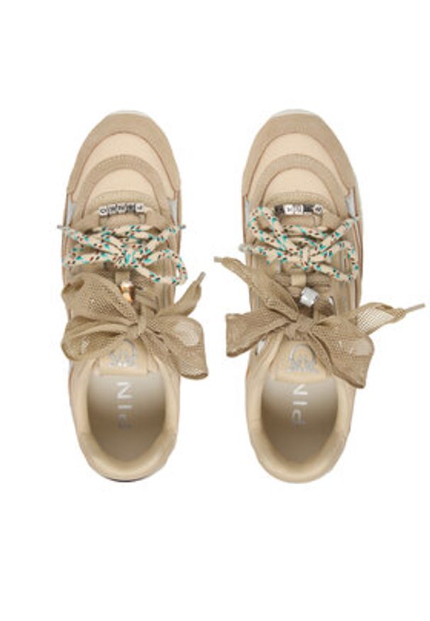 Pinko - PINKO Sneakersy Yulia 01 SS0185 P076 Beżowy. Kolor: beżowy. Materiał: materiał