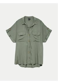 Vero Moda Koszula Bumpy 10310139 Zielony Regular Fit. Kolor: zielony. Materiał: wiskoza #6