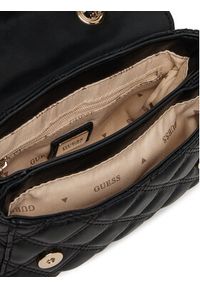 Guess Torebka Giully II Mini HWQG96 73740 Czarny. Kolor: czarny. Materiał: skórzane