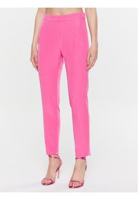 Kontatto Spodnie materiałowe CO9000 Różowy Slim Fit. Kolor: różowy. Materiał: materiał, syntetyk