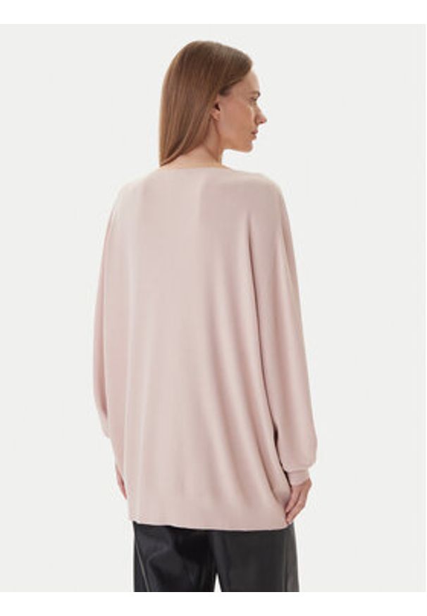 Kontatto Sweter 3M0815C Różowy Relaxed Fit. Kolor: różowy. Materiał: wiskoza