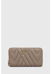 Armani Exchange portfel damski kolor czarny. Kolor: czarny. Materiał: materiał. Wzór: gładki #1