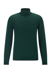 Ciemnozielony golf męski Modini SW72. Typ kołnierza: golf. Kolor: zielony. Materiał: akryl, wełna, materiał #1