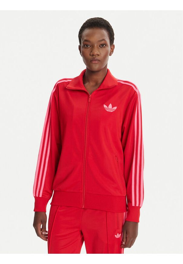 Adidas - adidas Bluza adicolor Classic Firebird JW3665 Czerwony Loose Fit. Kolor: czerwony. Materiał: syntetyk