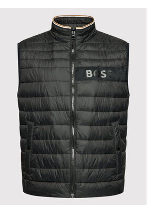 BOSS - Boss Kamizelka Darolan 50464300 Czarny Regular Fit. Kolor: czarny. Materiał: syntetyk