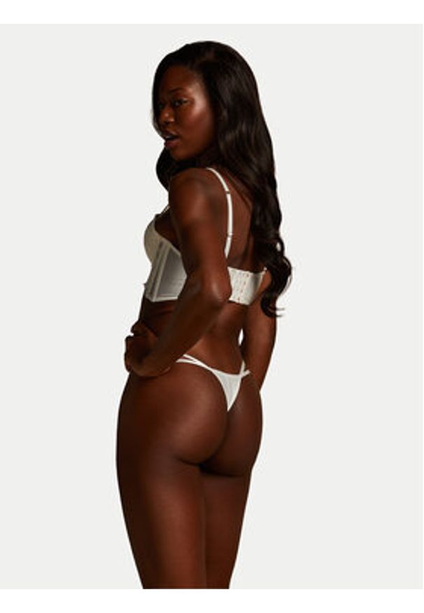 Hunkemöller Biustonosz z fiszbiną Jamie 204547 Biały. Kolor: biały. Materiał: syntetyk