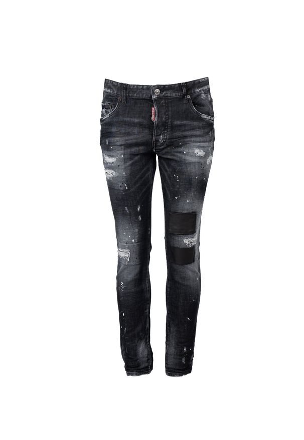 DSQUARED2 - Dsquared2 Jeansy "Skater Jean" | S74LB1223 S30357 | Mężczyzna | Czarny. Okazja: na co dzień. Stan: obniżony. Kolor: czarny. Długość: długie. Sezon: lato. Styl: elegancki, casual