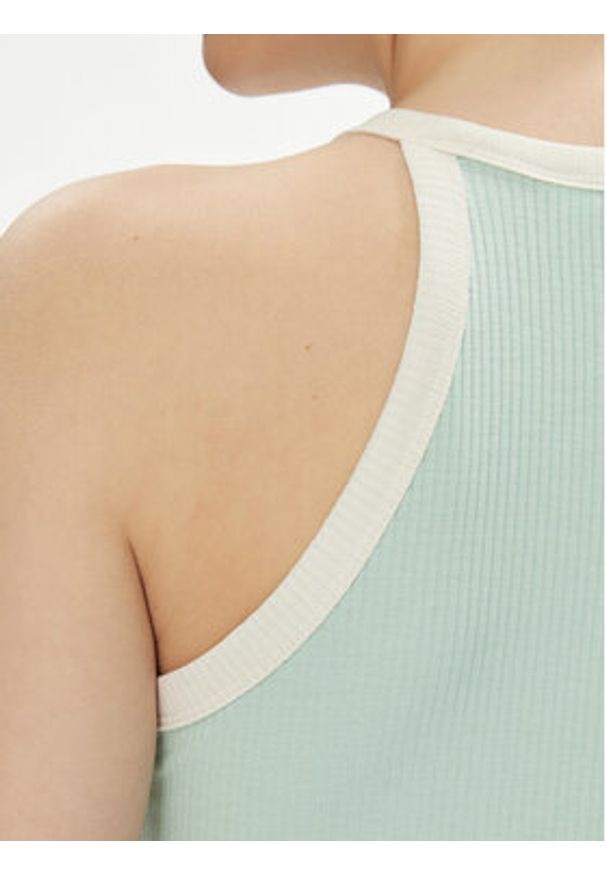 Lee Top 112350226 Zielony Slim Fit. Kolor: zielony. Materiał: syntetyk, wiskoza