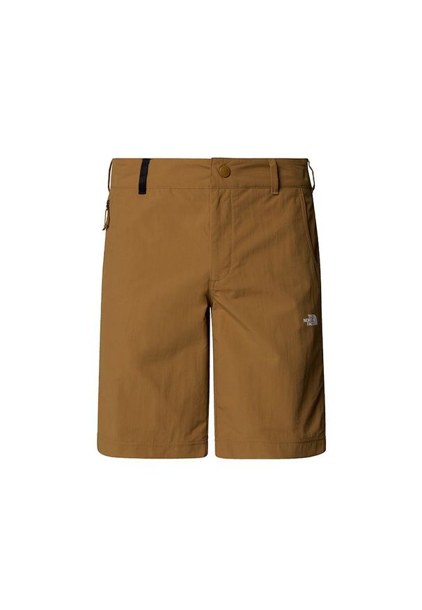 Spodenki męskie The North Face Tanken 0A2S851731 - brązowe. Kolor: brązowy. Materiał: materiał, nylon. Wzór: aplikacja. Sezon: lato