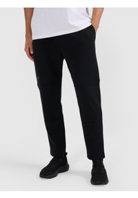 4f - 4F Spodnie dresowe męskie - czarne S. Kolor: czarny. Materiał: dresówka #2
