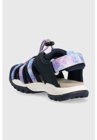 Geox sandały dziecięce kolor granatowy. Nosek buta: okrągły. Zapięcie: rzepy. Kolor: niebieski. Materiał: materiał, guma #3