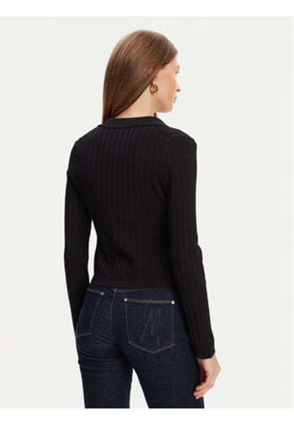 Guess Kardigan W5YR11 Z0130 Czarny Regular Fit. Kolor: czarny. Materiał: wiskoza