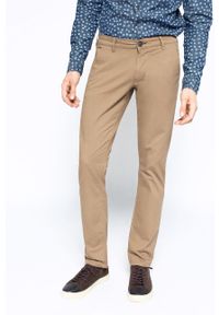 Selected - Spodnie. Kolor: brązowy. Materiał: tkanina. Wzór: gładki #1