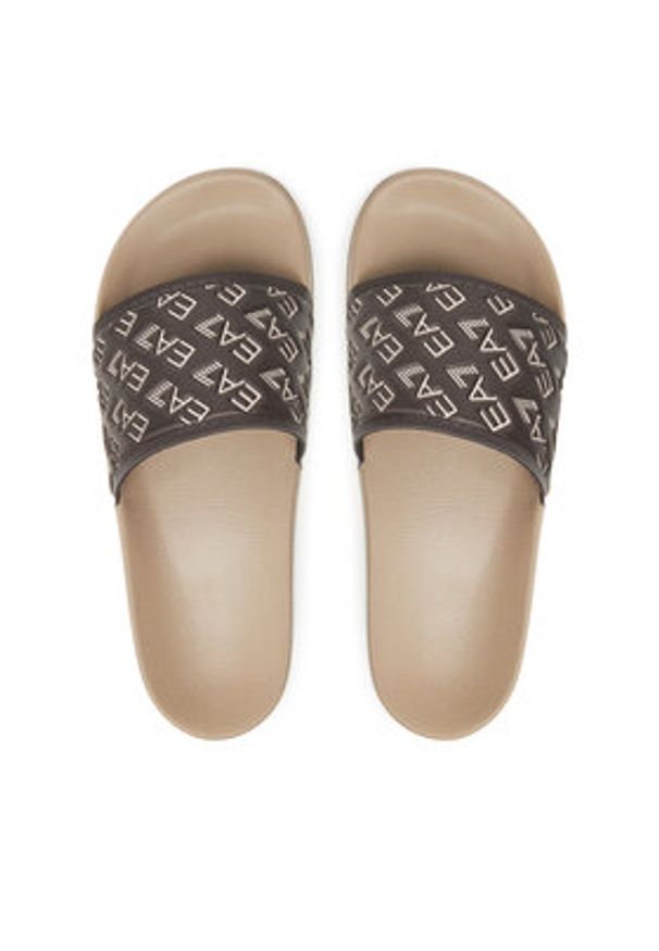 EA7 Emporio Armani Klapki 7X000109 AF15125 M6088 Brązowy. Kolor: brązowy. Materiał: syntetyk