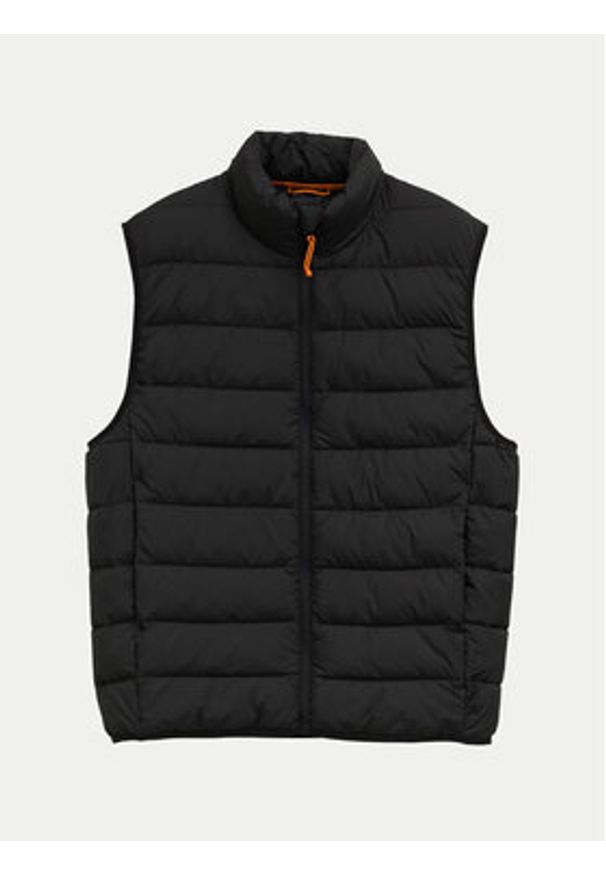 Tom Tailor Denim Kamizelka 1043826 Czarny Regular Fit. Kolor: czarny. Materiał: syntetyk