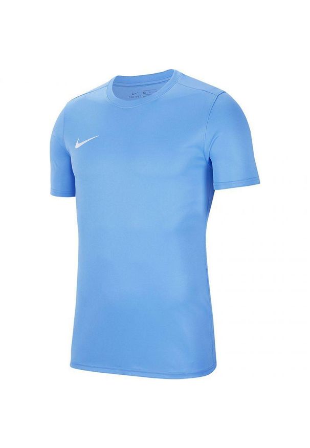 Nike - Koszulka Z Krótkim Rękawem Unisex Dla Dorosłych Dry Park VII. Kolor: niebieski. Długość rękawa: krótki rękaw. Długość: krótkie. Sport: turystyka piesza
