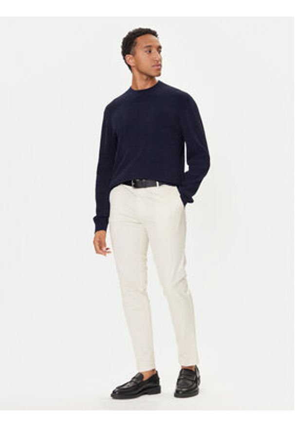 BOSS Sweter P-Horso 50549989 Granatowy Regular Fit. Kolor: niebieski. Materiał: syntetyk