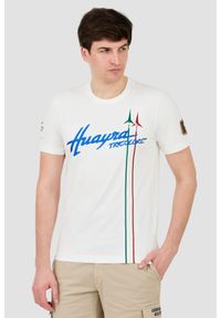 Aeronautica Militare - AERONAUTICA MILITARE Biały męski t-shirt Short Sleeve, Rozmiar M. Kolor: biały