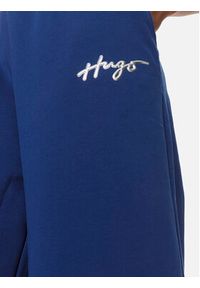 Hugo Spodnie dresowe Nasuede_2 50508560 Niebieski Relaxed Fit. Kolor: niebieski. Materiał: bawełna #4