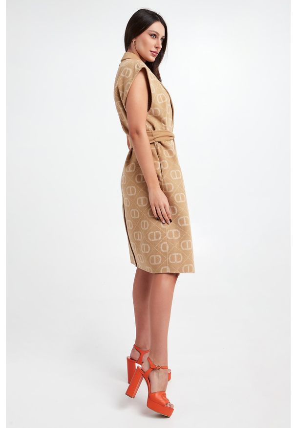 Twinset Milano - Kamizelka damska wełniana TWINSET. Materiał: wełna