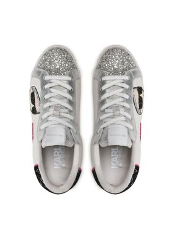 Karl Lagerfeld - KARL LAGERFELD Sneakersy KL60136F Biały. Kolor: biały. Materiał: skóra