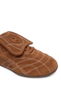 MICHAEL Michael Kors Sneakersy Kelly Trainer43S6KYFS1S Brązowy. Kolor: brązowy. Materiał: zamsz, skóra #4