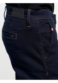 Big-Star - Spodnie chinosy męskie jeansowe granatowe Logan 784. Kolor: niebieski #8