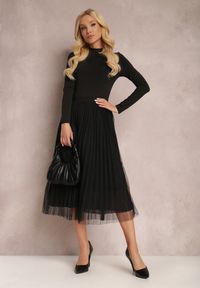Renee - Czarna Spódnica Voloelle. Kolor: czarny. Materiał: dzianina. Styl: klasyczny, elegancki, glamour #5